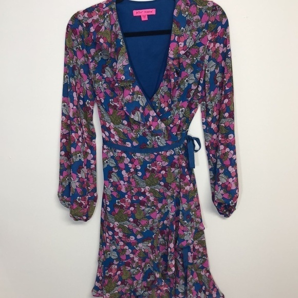 Betsey Johnson Very Cherry Wrap Dress Size 2 - Picture 5 of 11